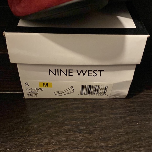 Red Suede Ballet Flats by Nine West NWB - Picture 5 of 5
